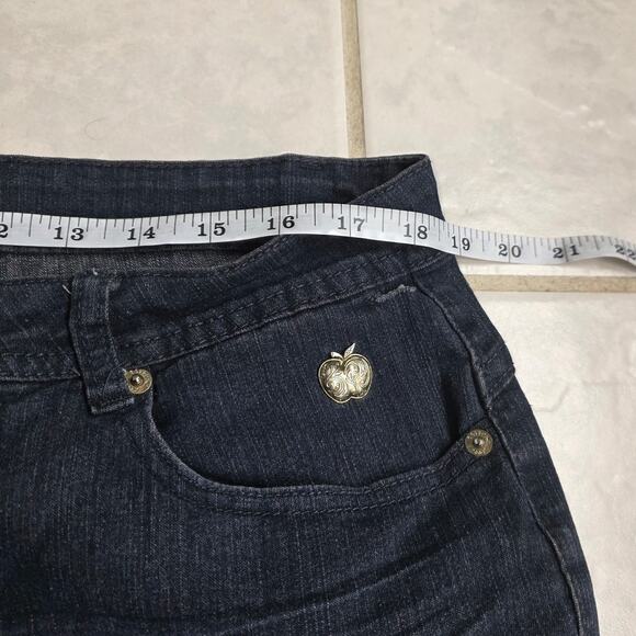 Vintage Apple Bottom Dark Wash Cropped/Capri Jeans - Size 13/14 - Picture 7 of 8